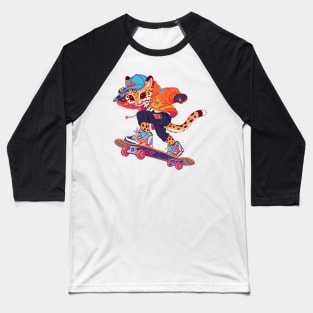 leopard skater Baseball T-Shirt